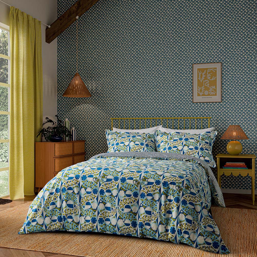 Scion Twist and Turn Super King Size Indigo Duvet Set Image 7
