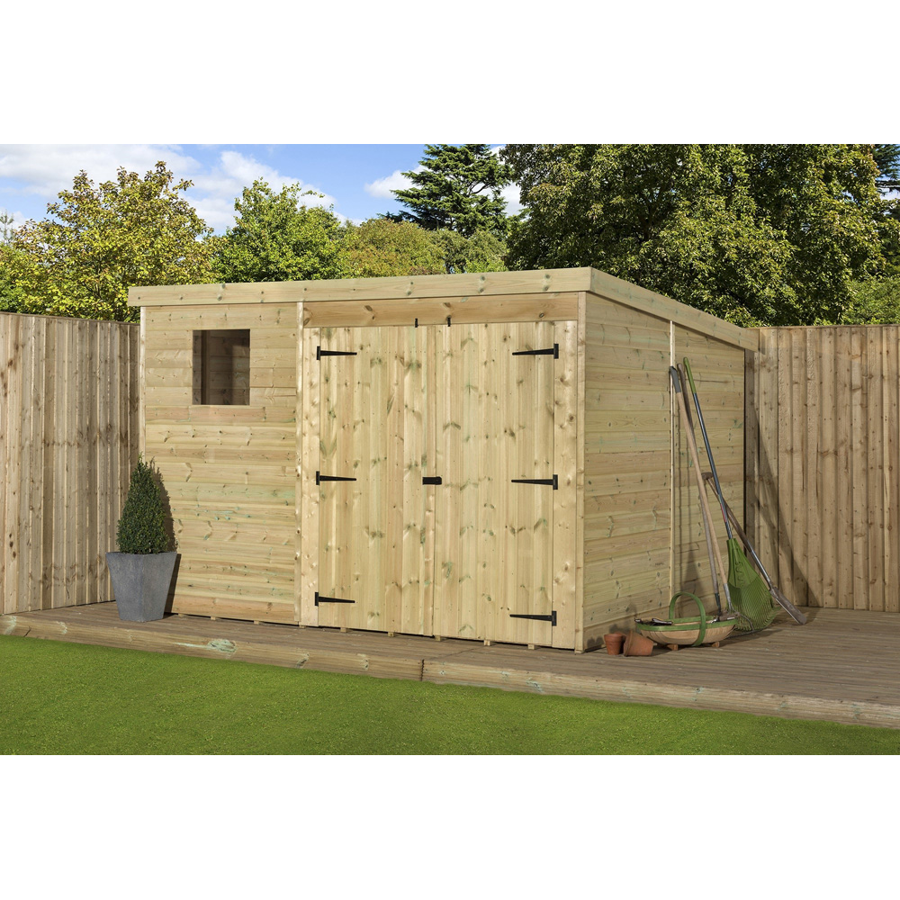 Empire Sheds 4000 10 x 8ft Double Door Tongue and Groove Pent Garden Shed Image 3