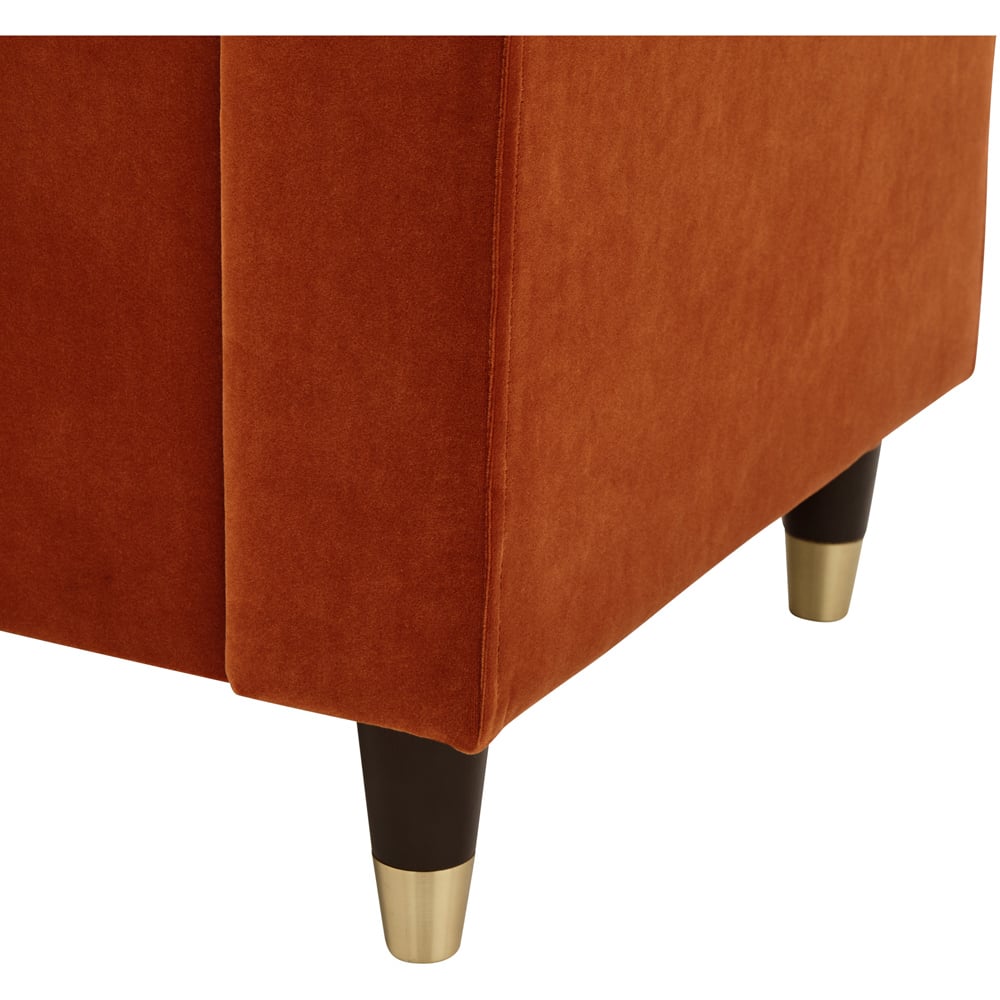 GFW Genoa Russet Brown Upholstered Window Seat With Storage Image 9