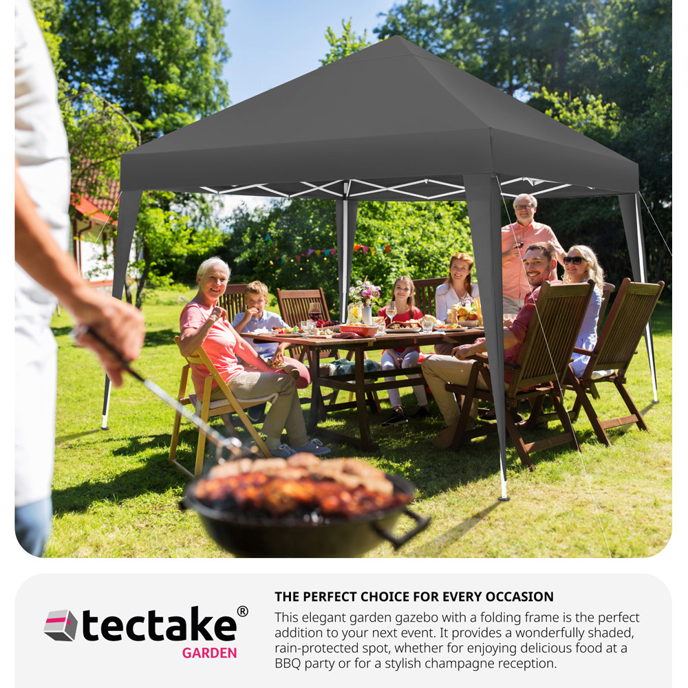 tectake Linosa 3 x 3m Grey Water and UV Resistant Gazebo Image 7