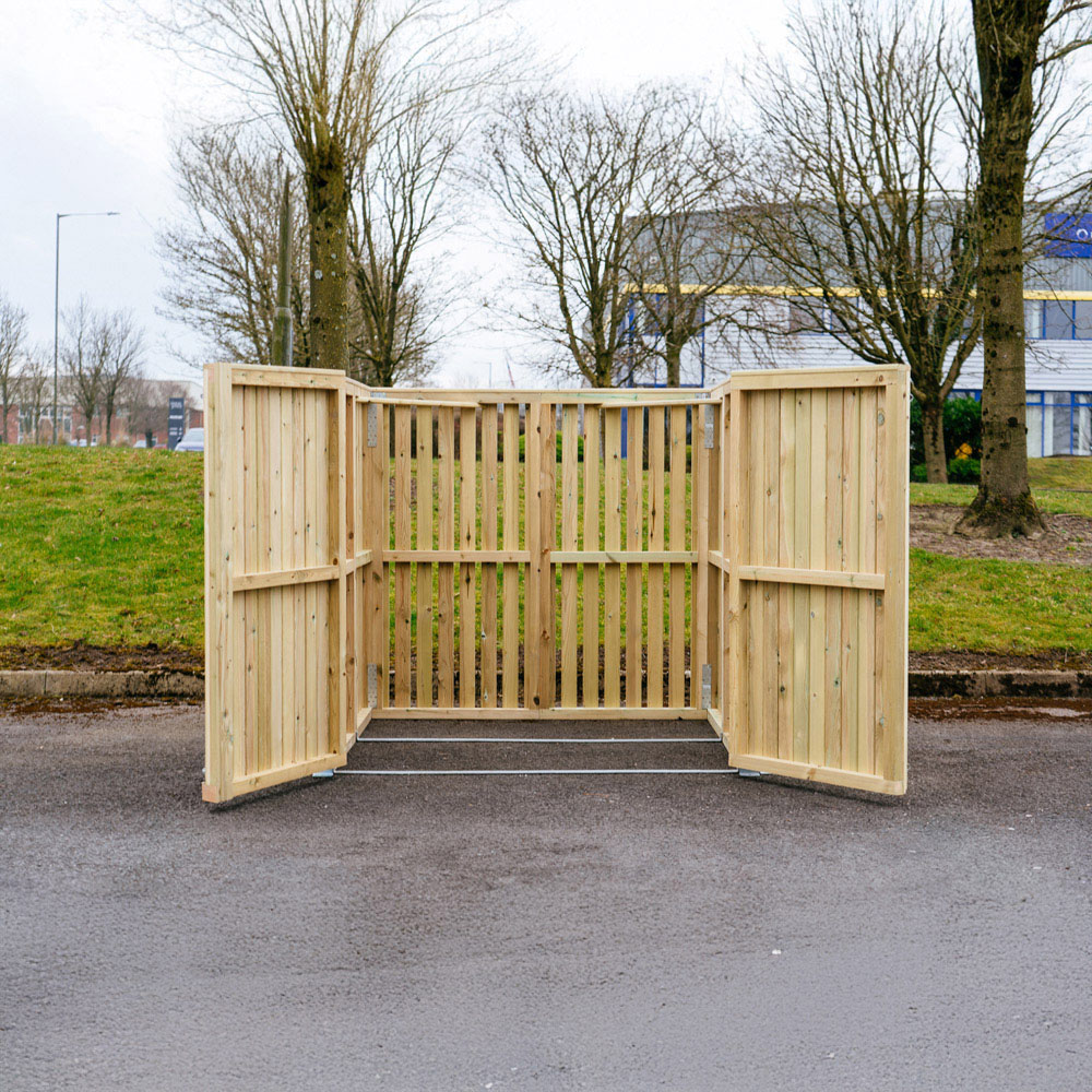 The Garden Village Whalley Commercial Euro 660L or 1100L Wheelie Bin Shed Image 8