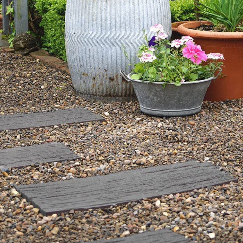 Garden Gear Grey Railroad Stepping Stone 25 x 6cm 20 Pack Image 4