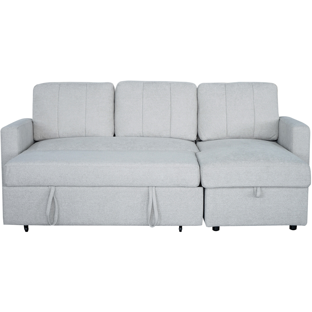Aspire Nexis 3 Seater Grey Right Hand Chaise Corner Sofa Bed Image 6
