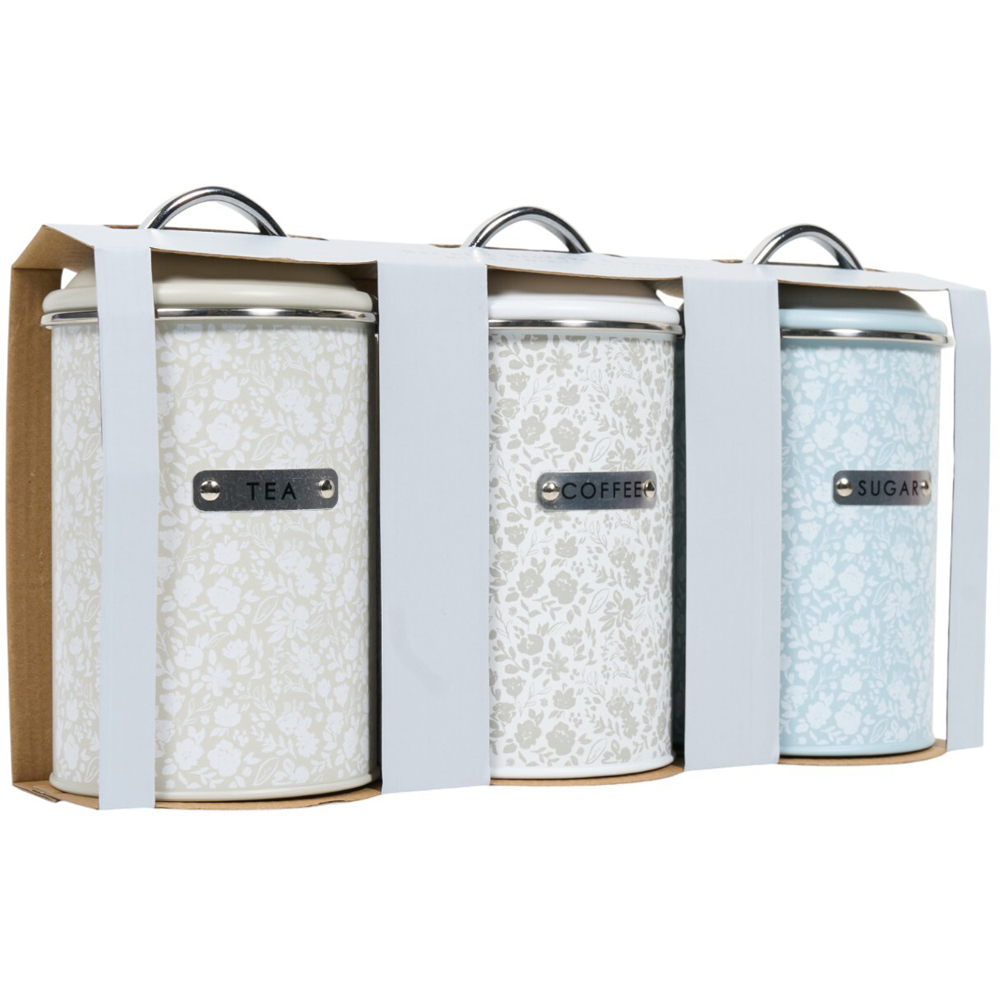 Set of 3 Floral Canisters Image 2