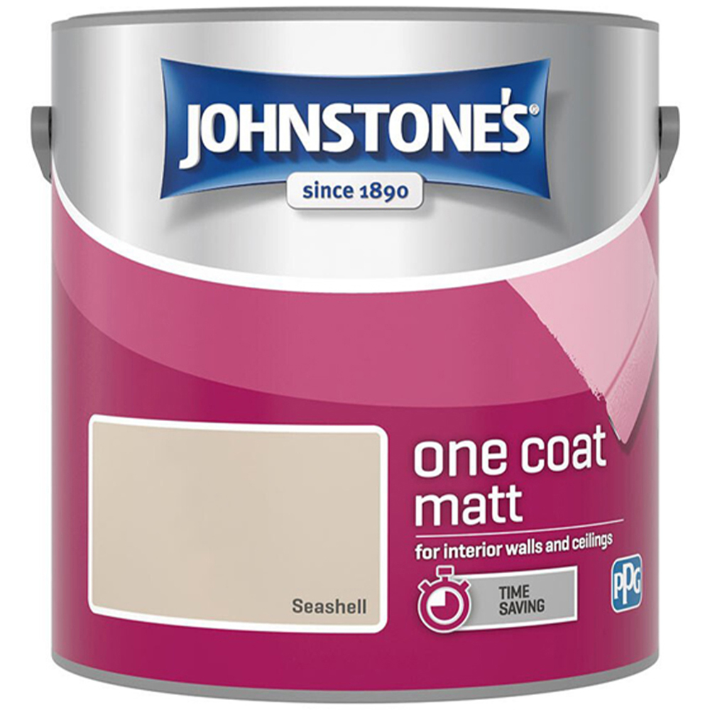 Johnstones One Coat Matt Paint - Seashell Image 2