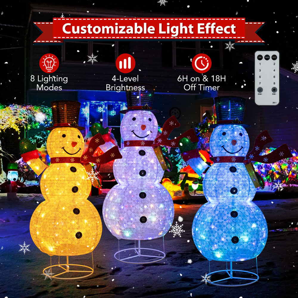 Costway LED Snowman Outdoor Christmas Decoration 6ft Image 7
