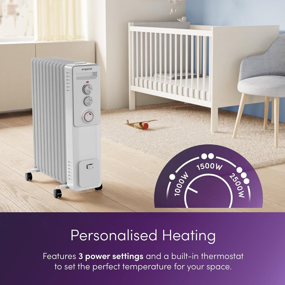 Emperial 11 Fin Oil Filled Radiator Heater 2500W Image 2