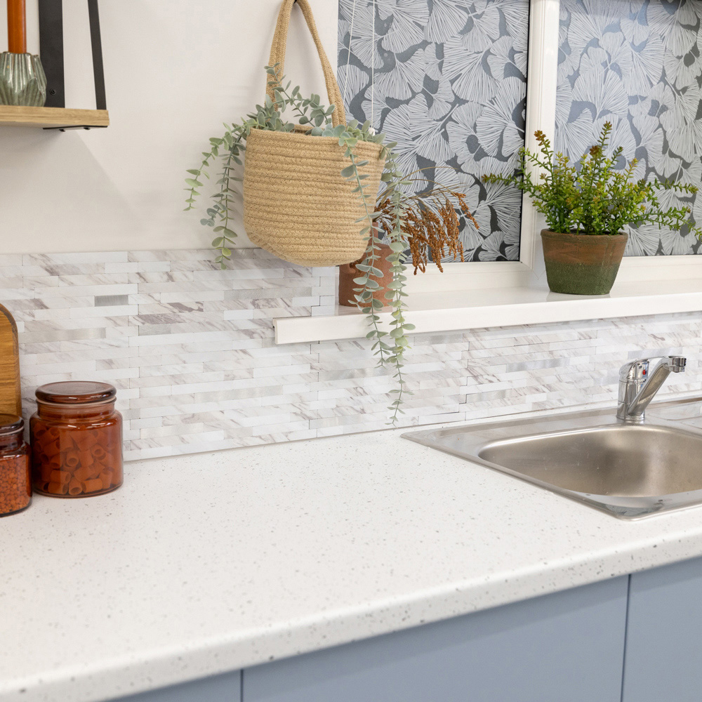 d-c-fix White Granite Quartz Matt Self-Adhesive Plastic Vinyl Wrap Film 67.5cm x 15m Image 5