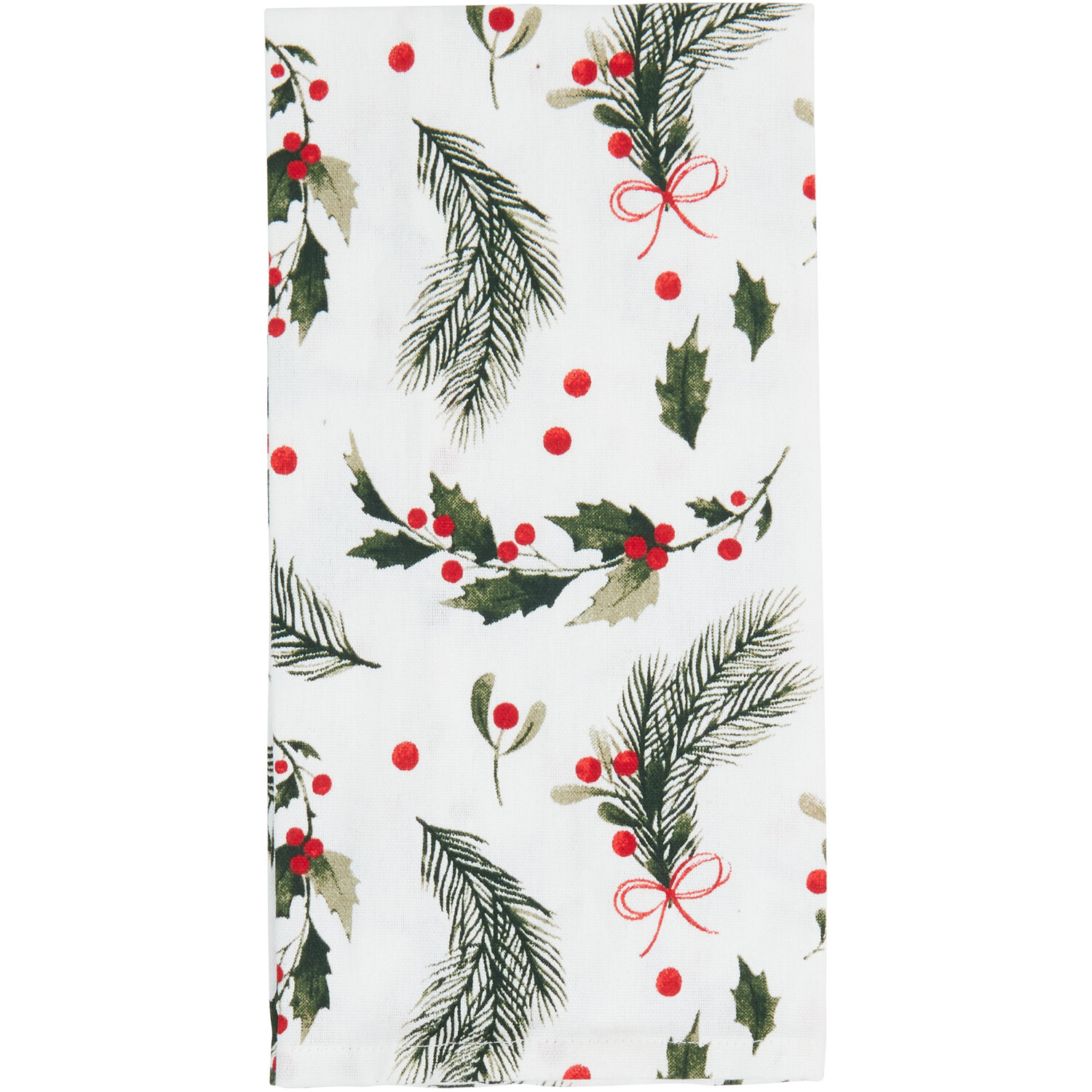 Pack of 3 Holly Tea Towels - Green Image 2