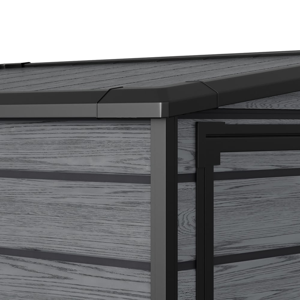 Living and Home 5 x 4ft Plastic Pent Garden Storage Shed with Window Image 4