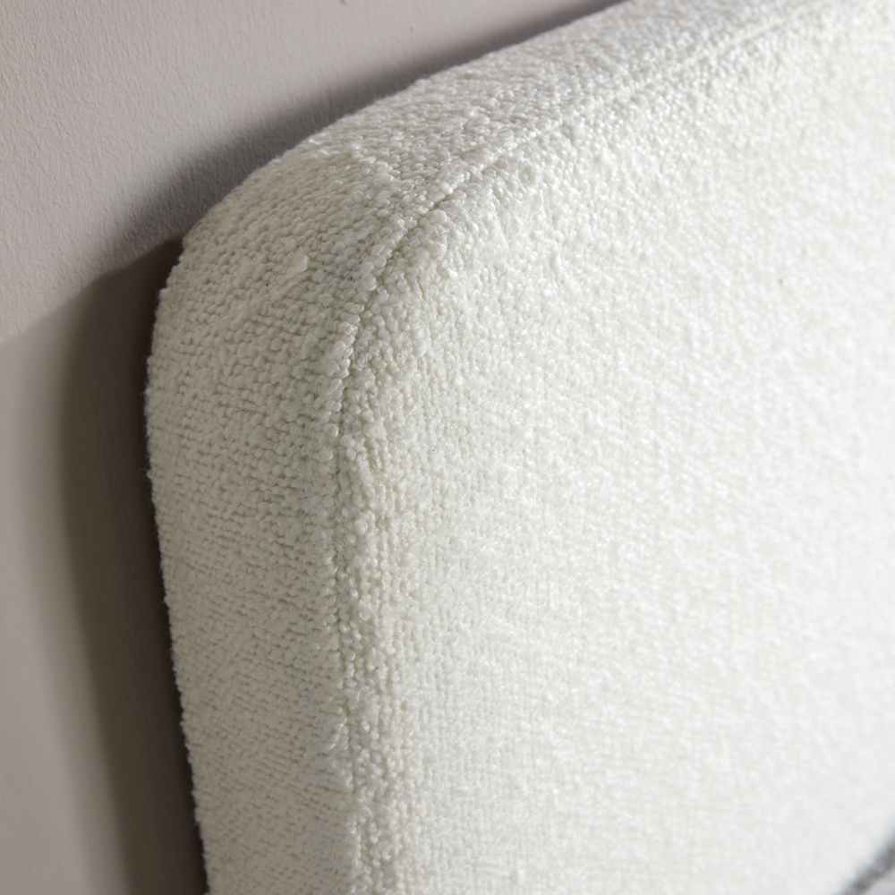 Home Source Serenity King Size Boucle Gas Lift Ottoman Storage Bed Image 4