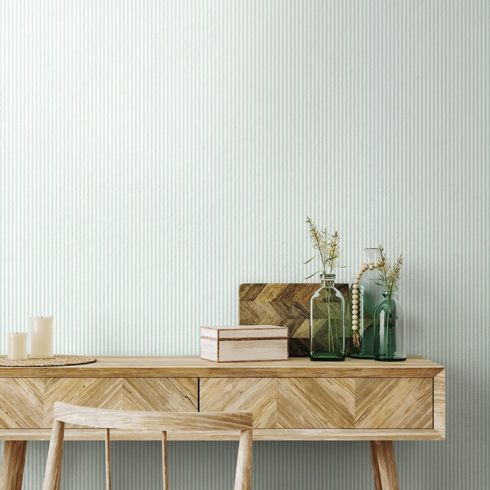Hoopla Walls Elegance Tiny Stripe Sky Wallpaper Image 2