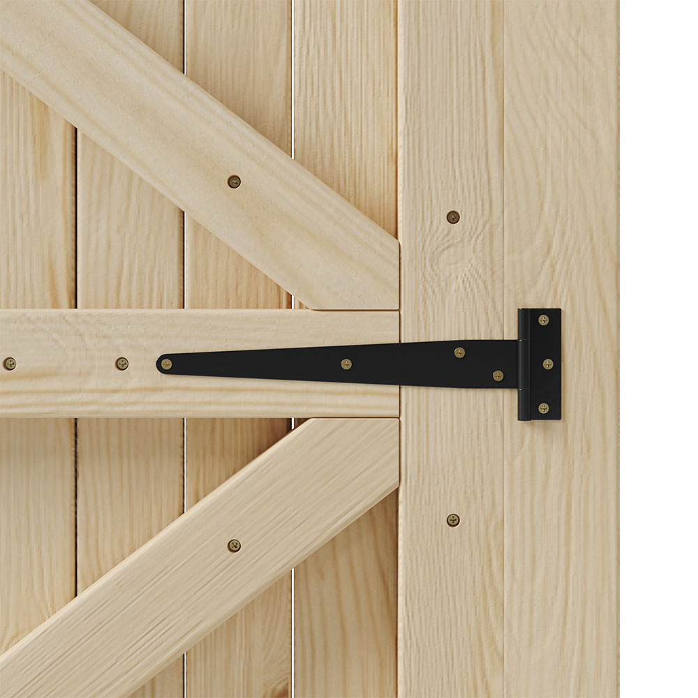 Living and Home Wooden Arch Top Garden Gate with Latch 3.2 x 5.9ft Image 5