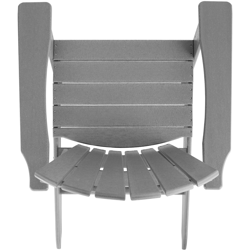 tectake Adirondack Design Light Grey Garden Chair Image 6