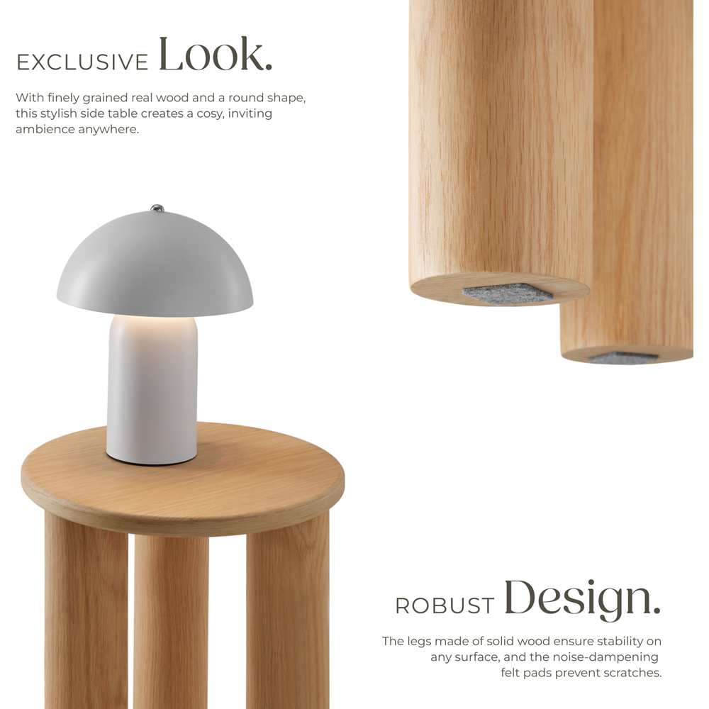 tectake Sisi Round Wooden Side Table Image 3