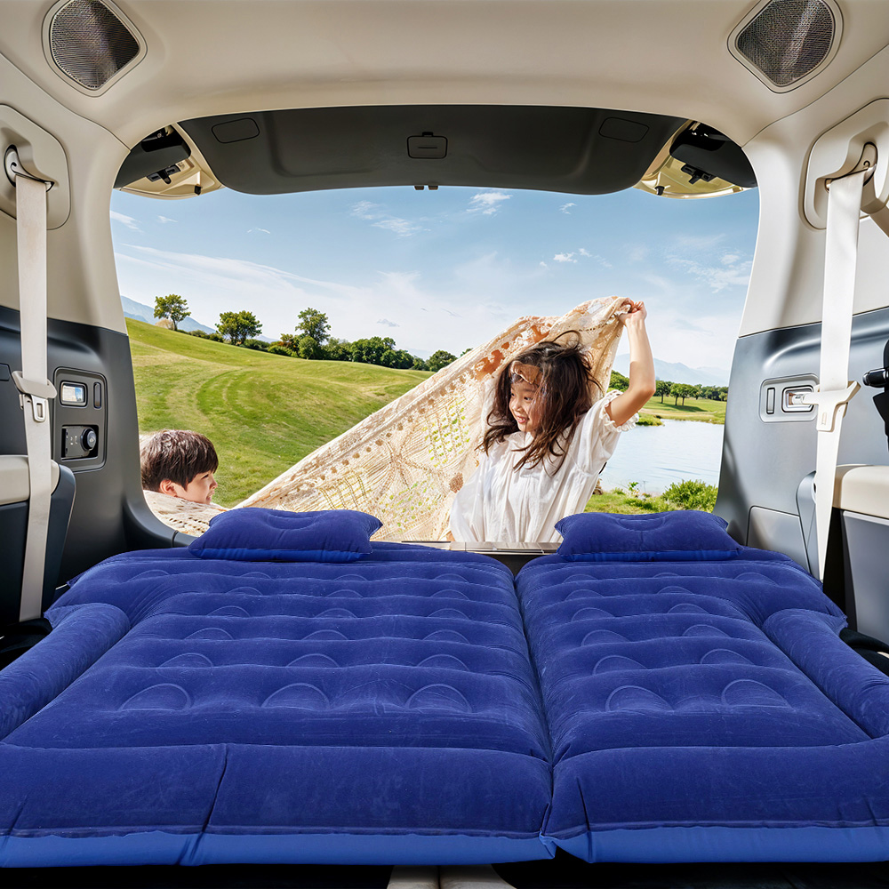 Living and Home Blue Portable Car Air Mattress with Pillows Image 7