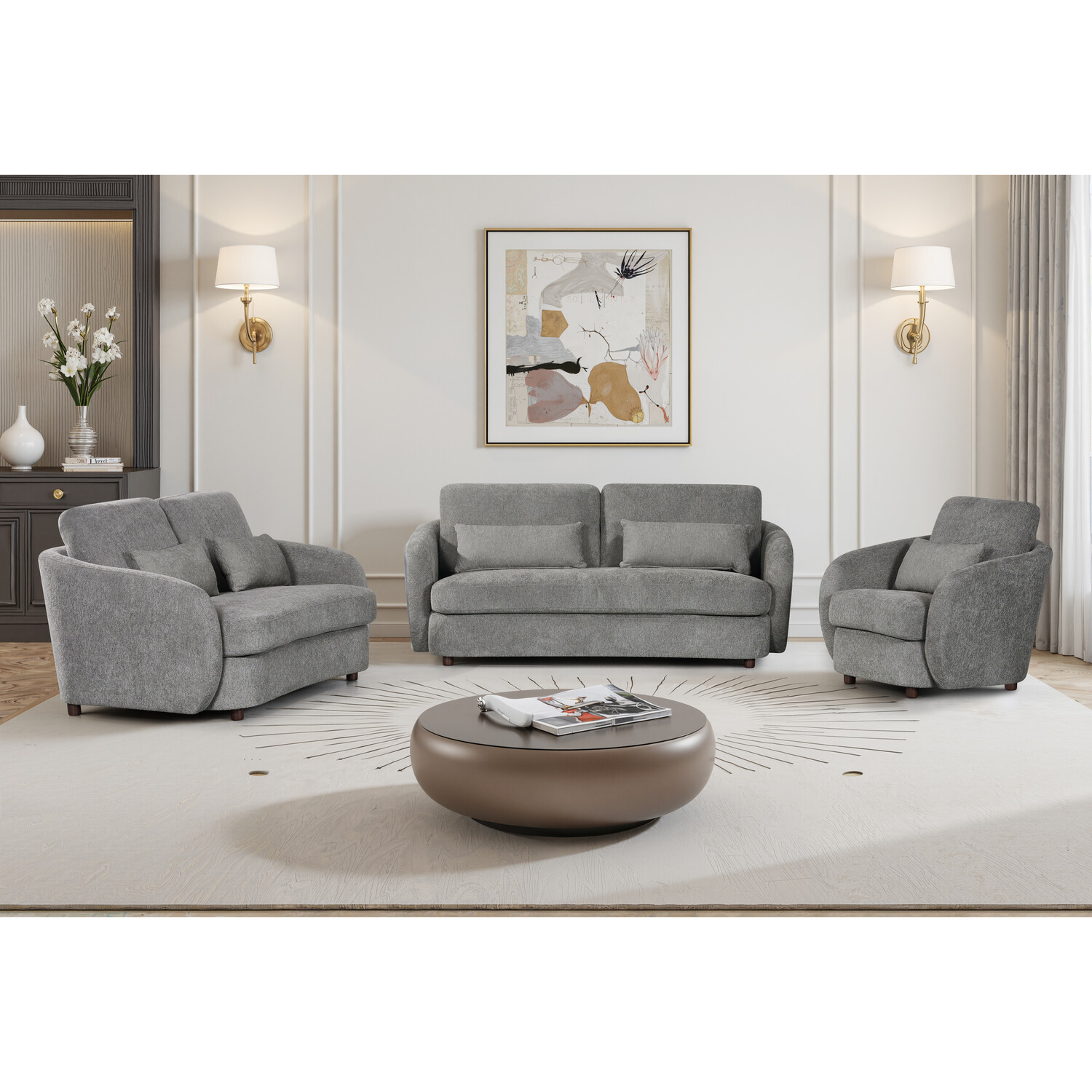 2 Seater Grey Mabel Sofa Image 4