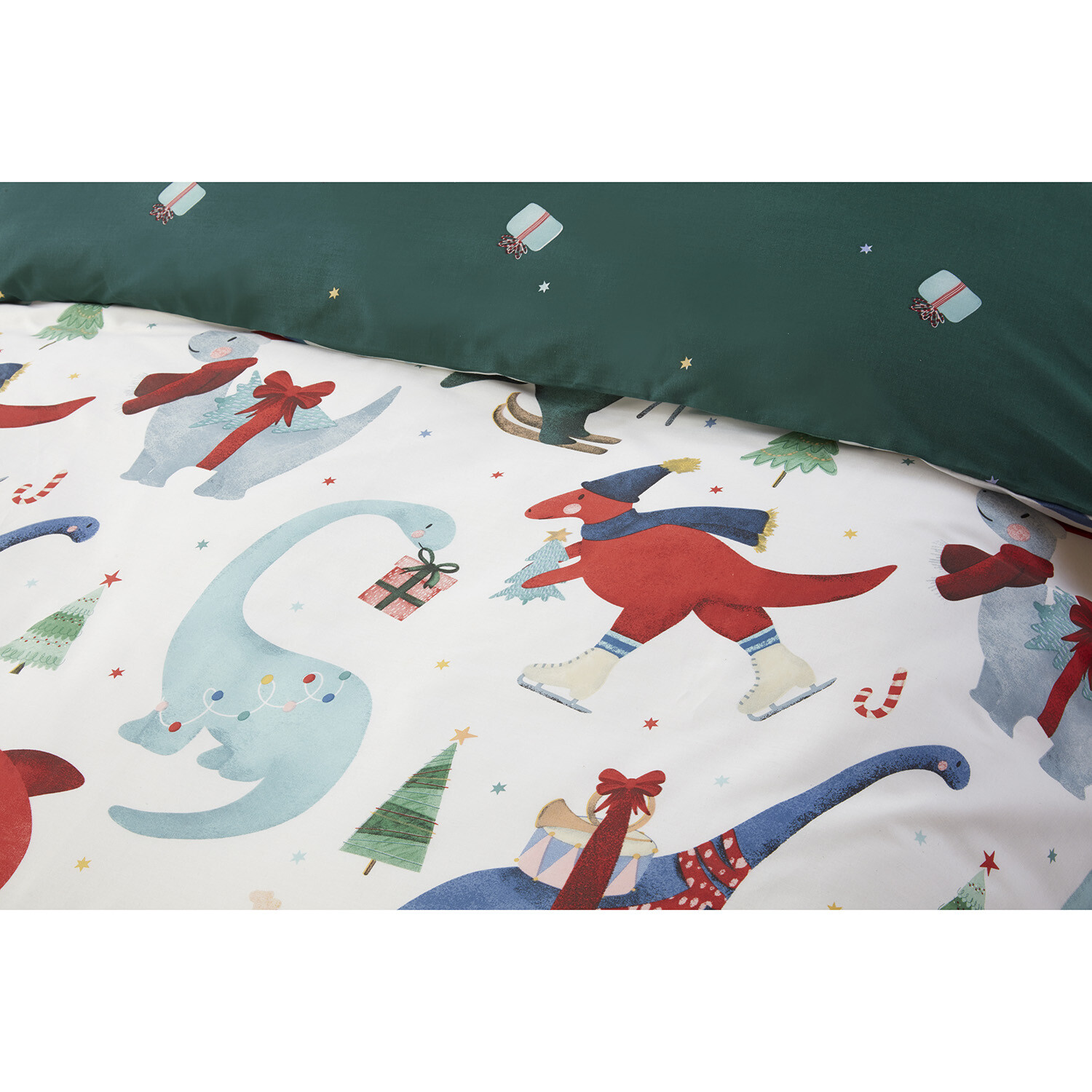 Santasauras Duvet Cover and Pillowcase Set Image 5