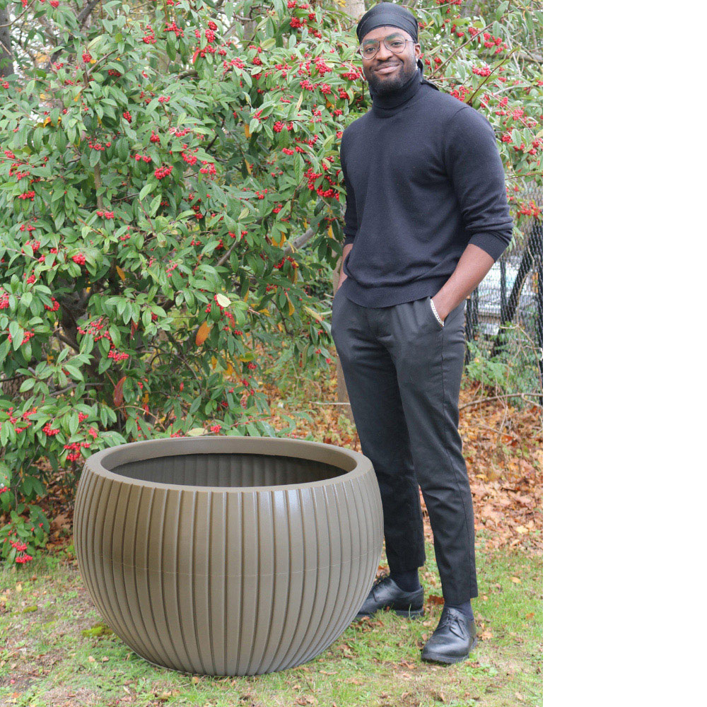 Trifibre Windsor Clay Roto Moulded Planter 50 x 83cm Image 5