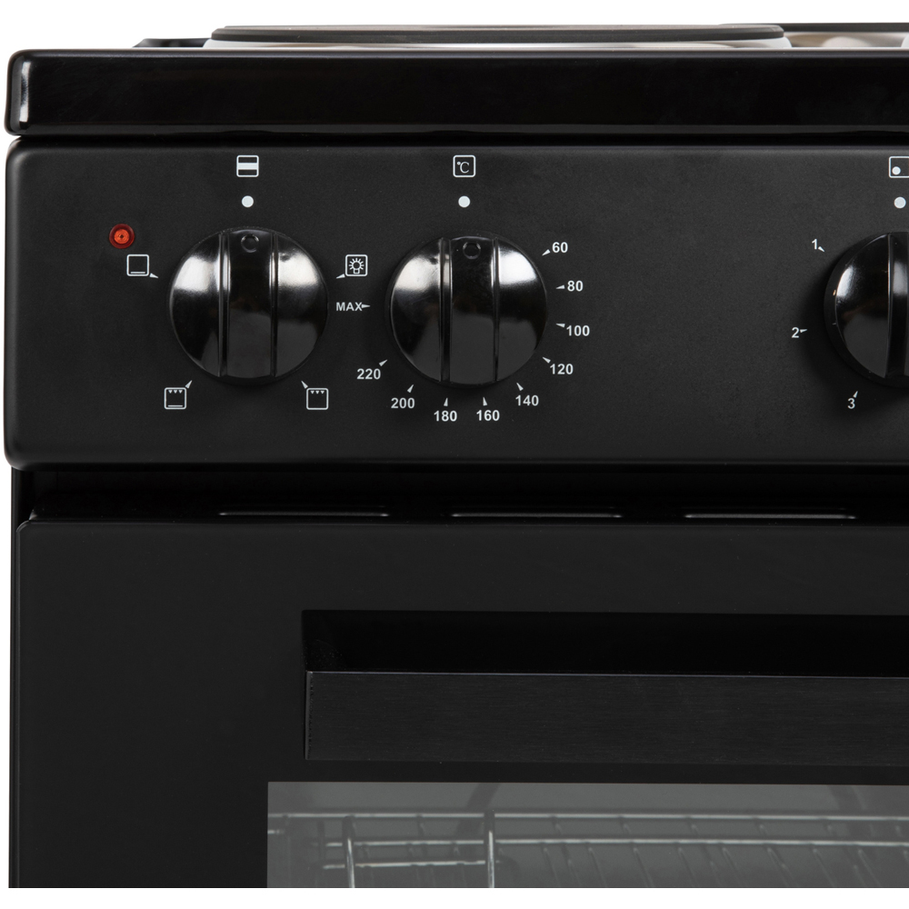 Willow Appliances WE50SSB Black Single Cavity 62L Oven Electric Cooker with 4 Burner Image 7