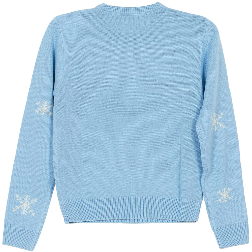 Ladies Gingerbread Man Jumper - Blue / UK 8 - 10 Image 2