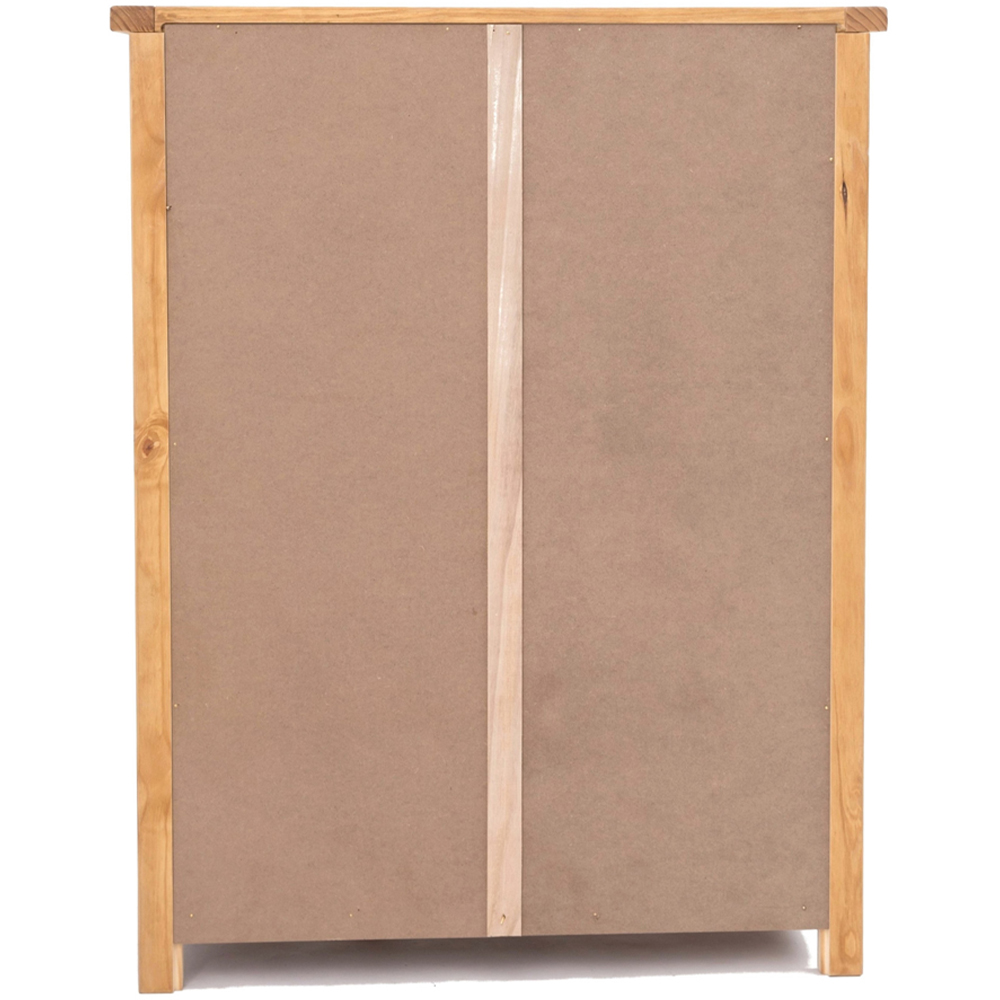 Cabinet Bits Lugo 5 Drawer Brown Brass Cup Handle Chest of Drawers Image 6