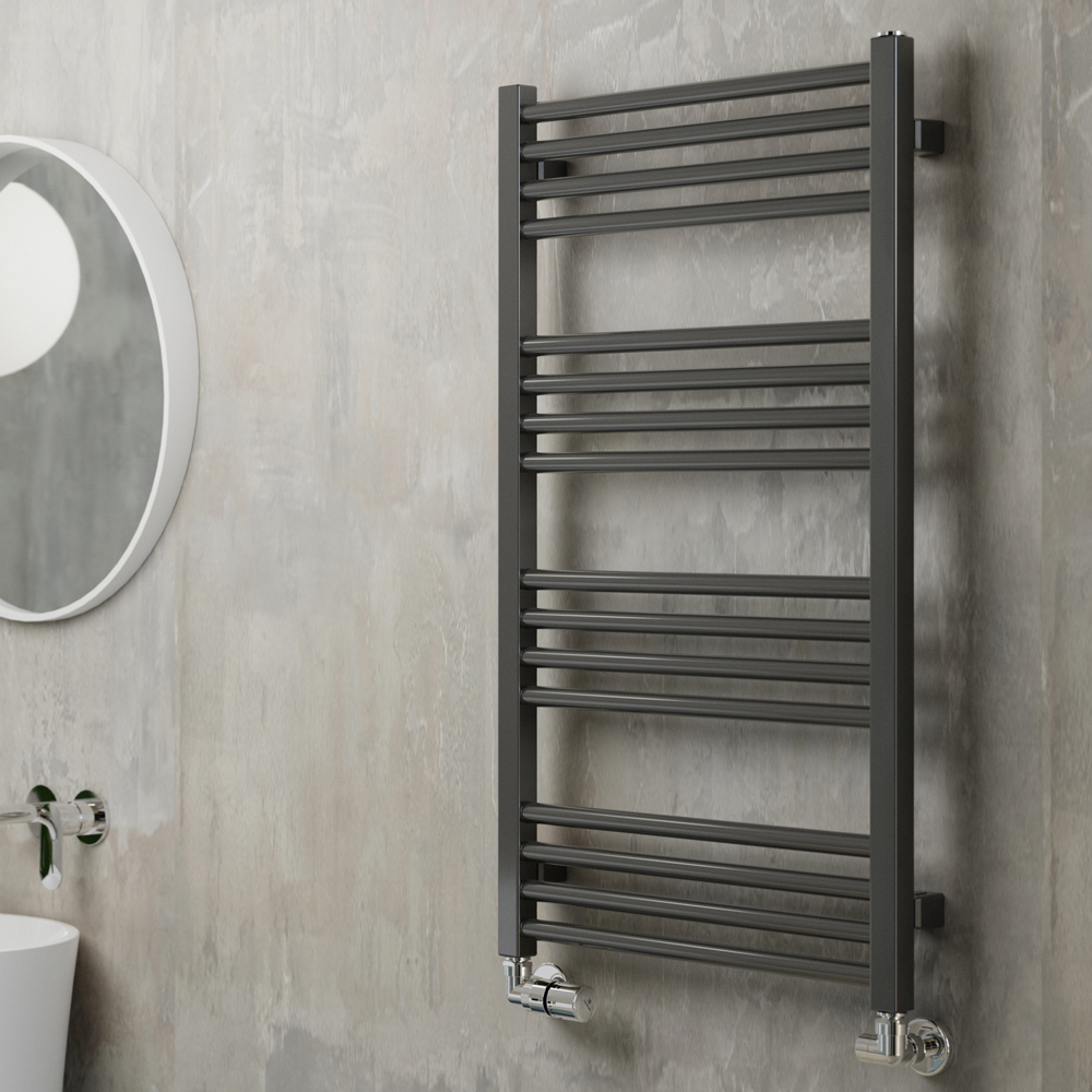 Terma Fiona 1323BTU Sparkling Grey Heated Towel Rail 900 x 500mm Image 2