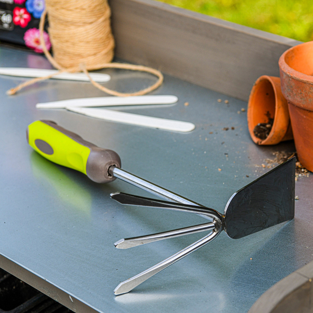 Garden Gear Stainless Steel Hand Hoe with Rake Image 3