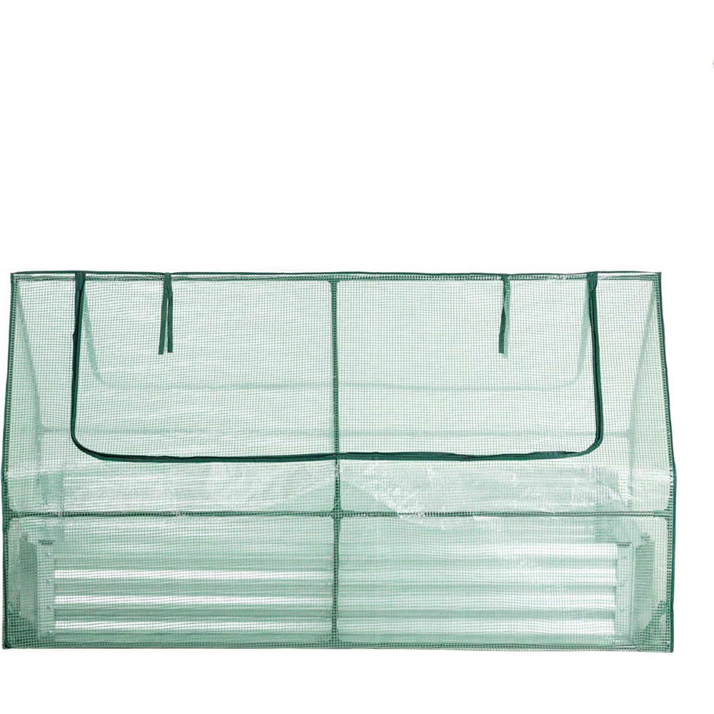 Thompson & Morgan Cloche Galvanised Metal Raised Bed Greenhouse 180 x 90 x 30cm Image 3