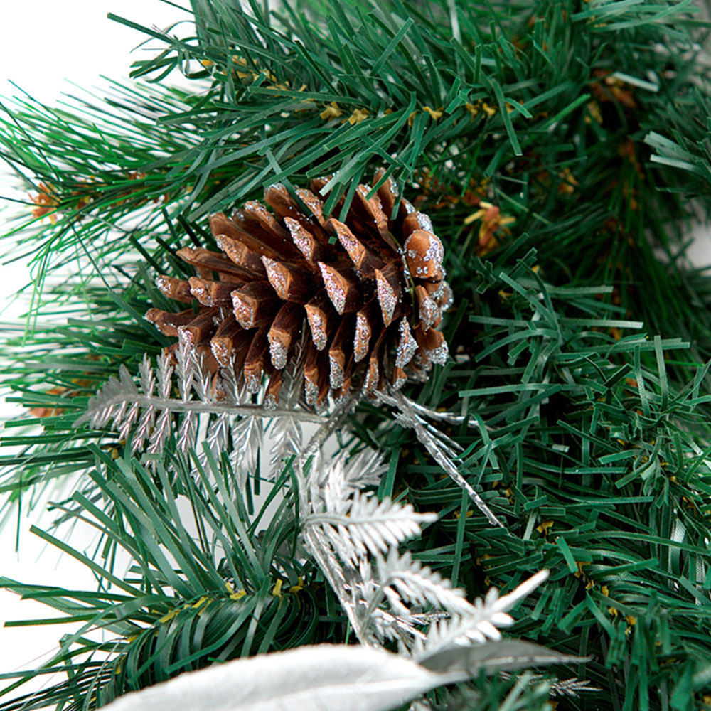 Best Artificial White and Silver Christmas Garland 180cm Image 8