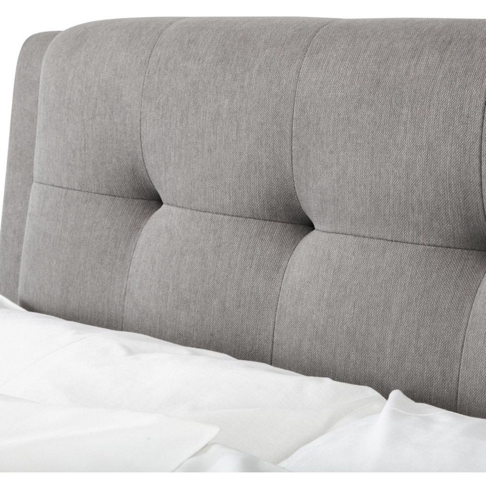 Julian Bowen Fullerton King Size Grey Linen Bed Frame with Underbed Drawers Image 7