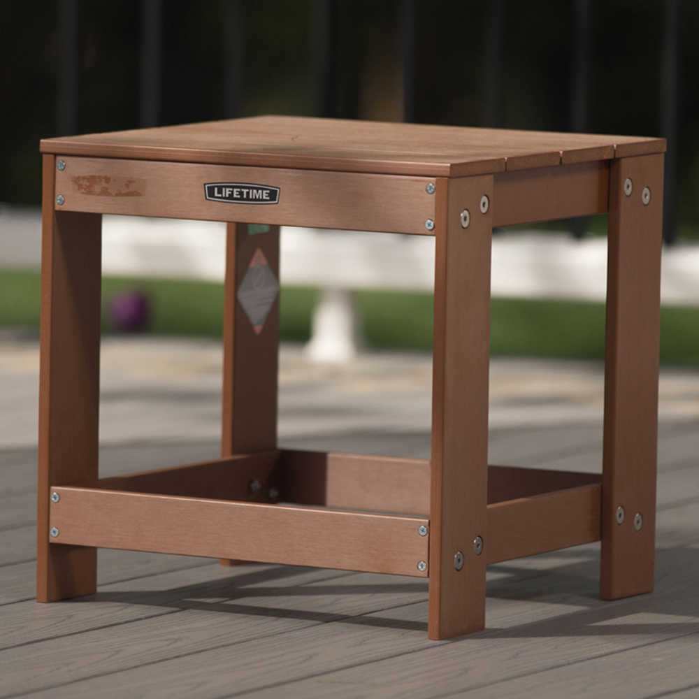 Lifetime Products Adirondack Brown Table Image 1