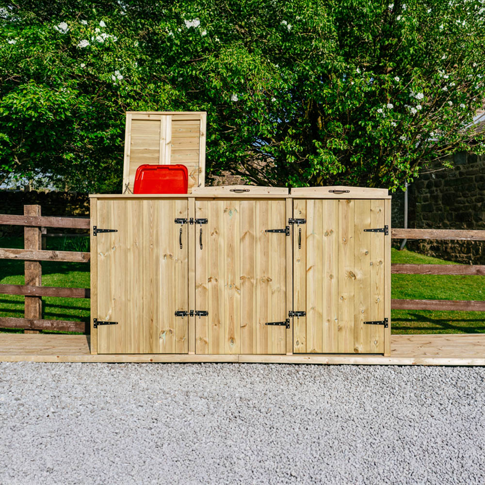 The Garden Village Chatburn 2 Recycle Box 2 Wheelie Bin Shed Image 5