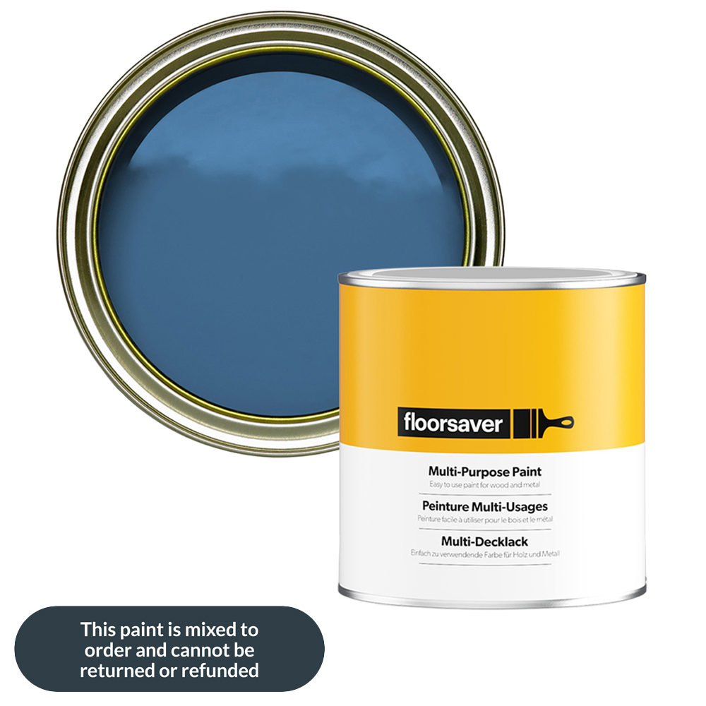 Floorsaver Wood and Metal Brilliant Blue Satin Multipurpose Paint 1L Image 1