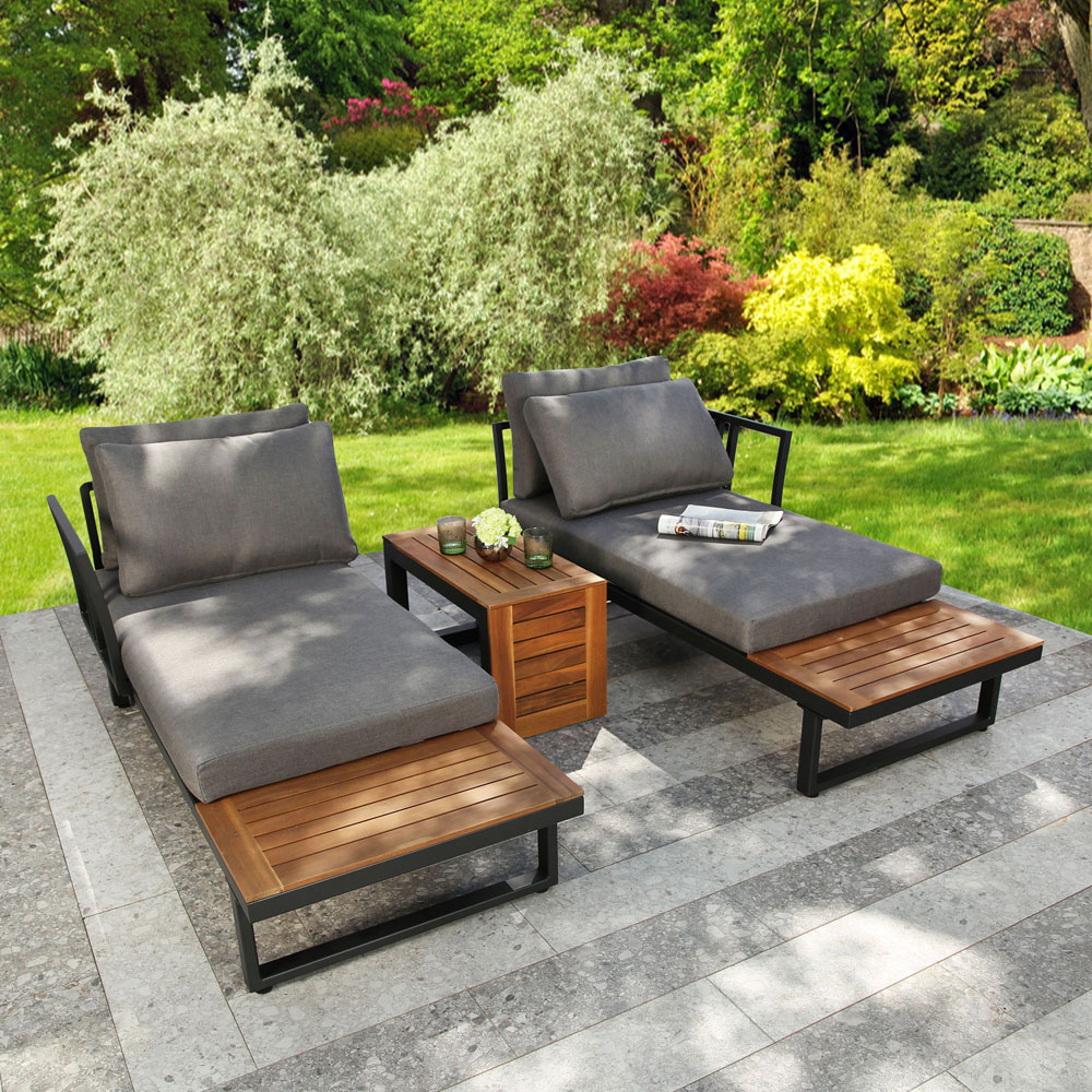 Home Garden Direct Demeter 6 Seater Grey Modular Garden Sofa Image 7