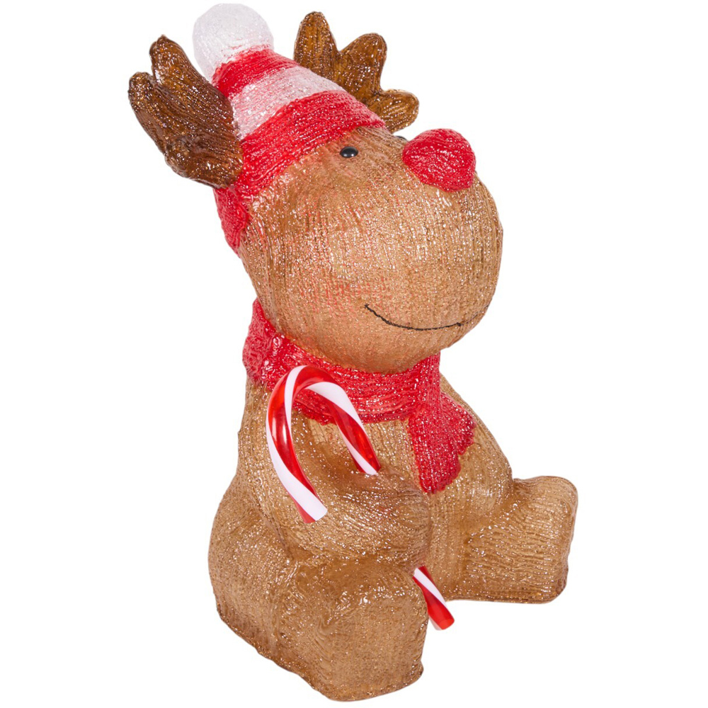 Acrylic Festive ReindeerBrown Image 3