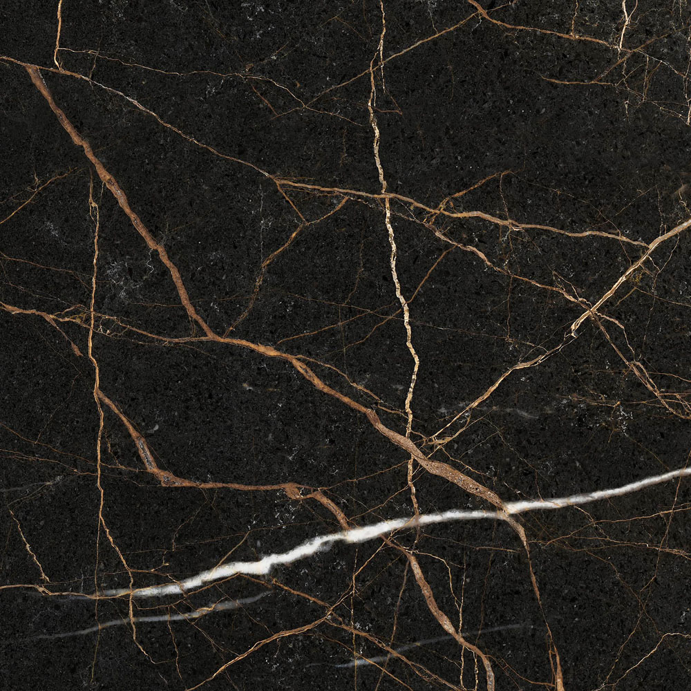 Top Ceramics Matt Black Marble Effect Porcelain Wall Tile 600 x 600mm Image 4