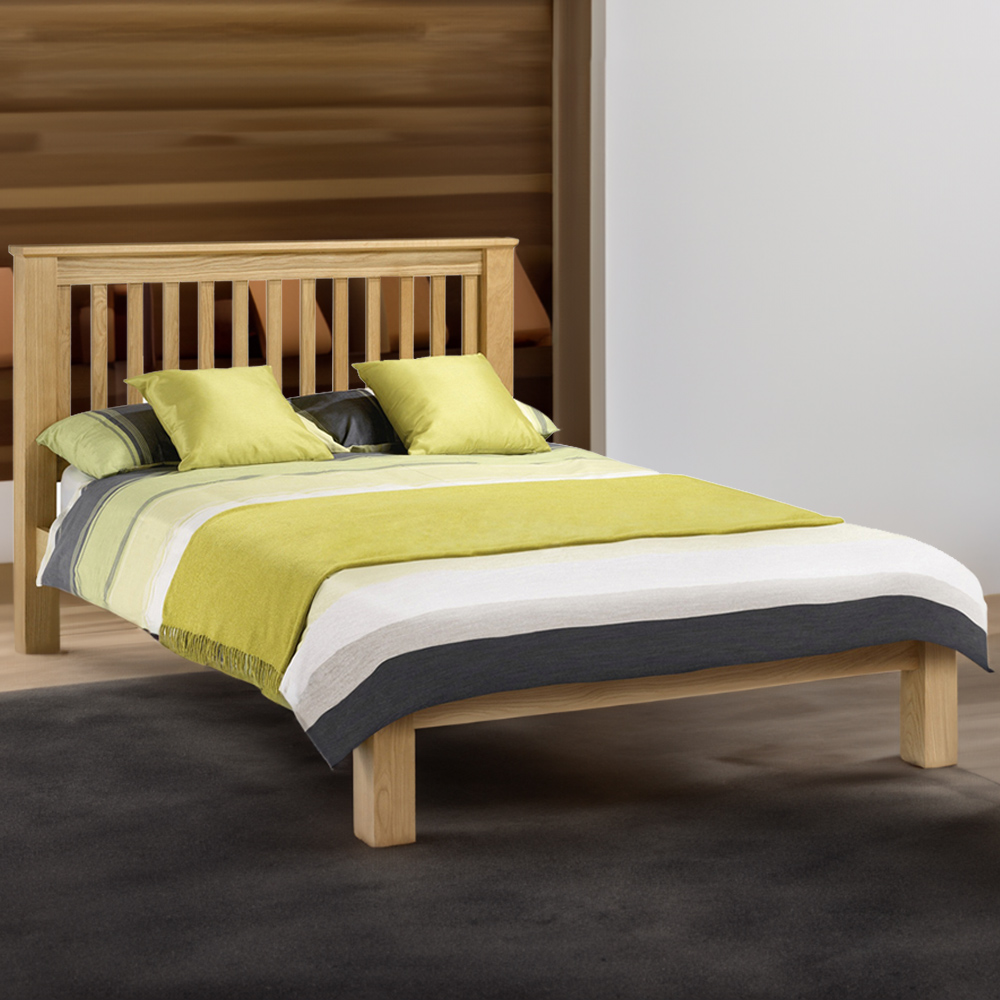 Julian Bowen Amsterdam Double Oak Bed Frame Image 1