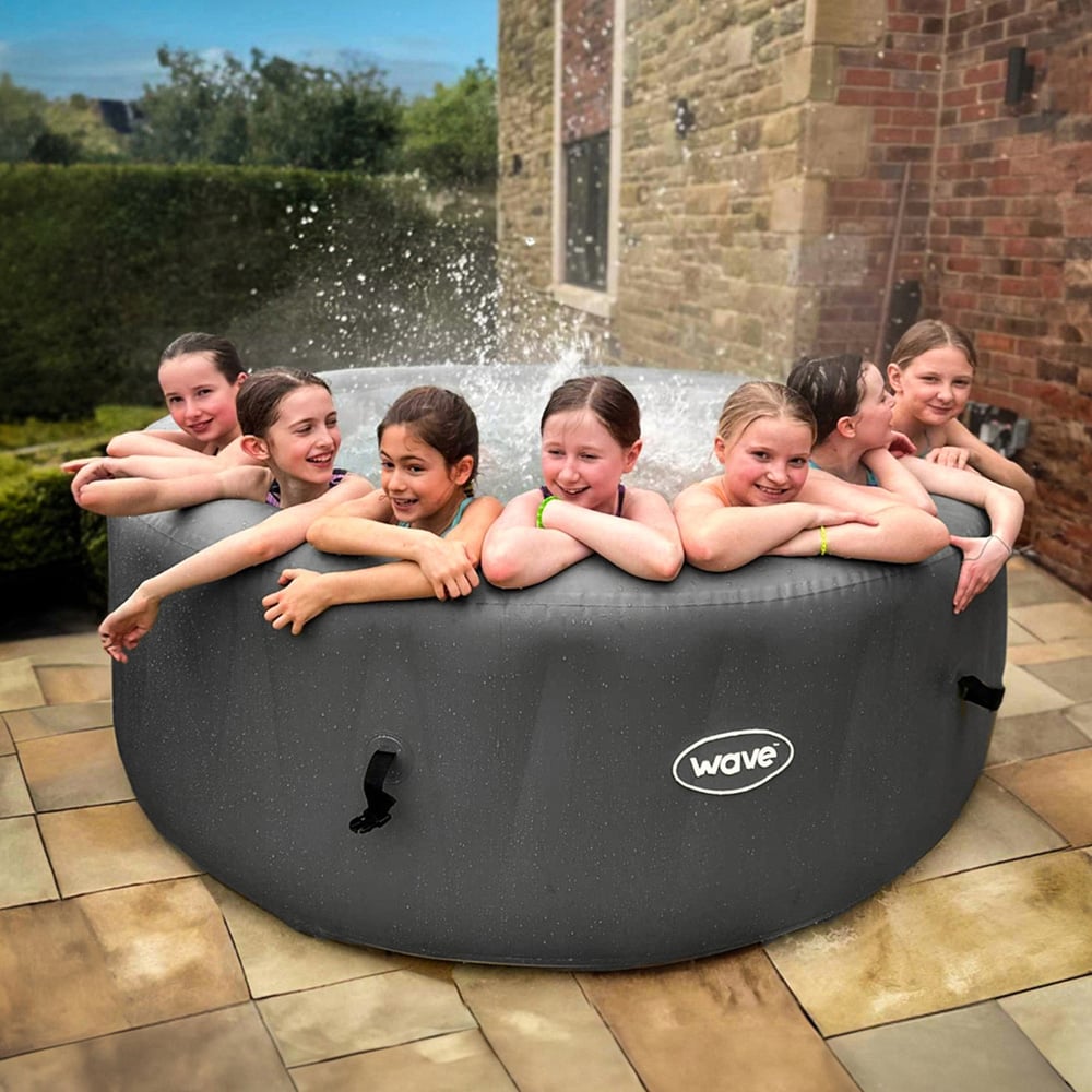 Wave Atlantic 4 Person Dark Grey Inflatable Hot Tub with Integrated Heater Image 2