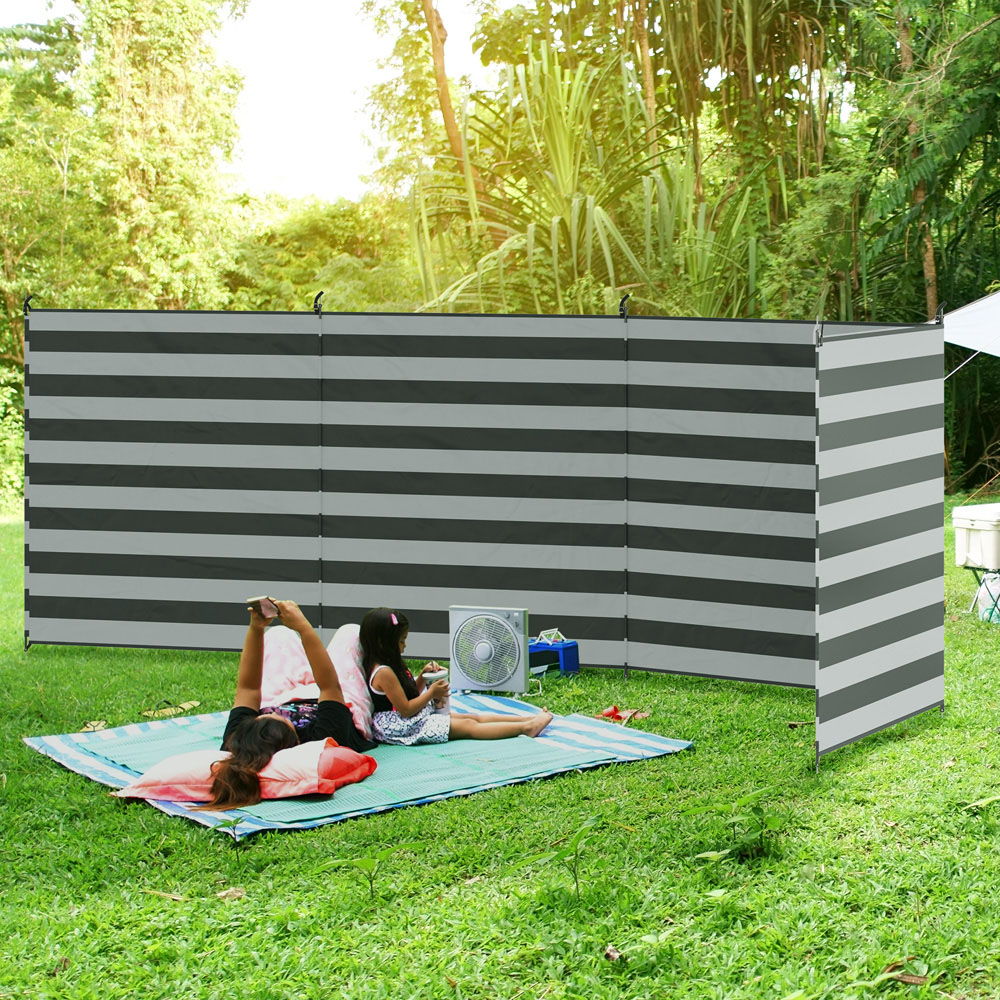 Outsunny Grey Outdoor Caravan Privacy Shield with Carry Bag 5.4 x 1.5m Image 2