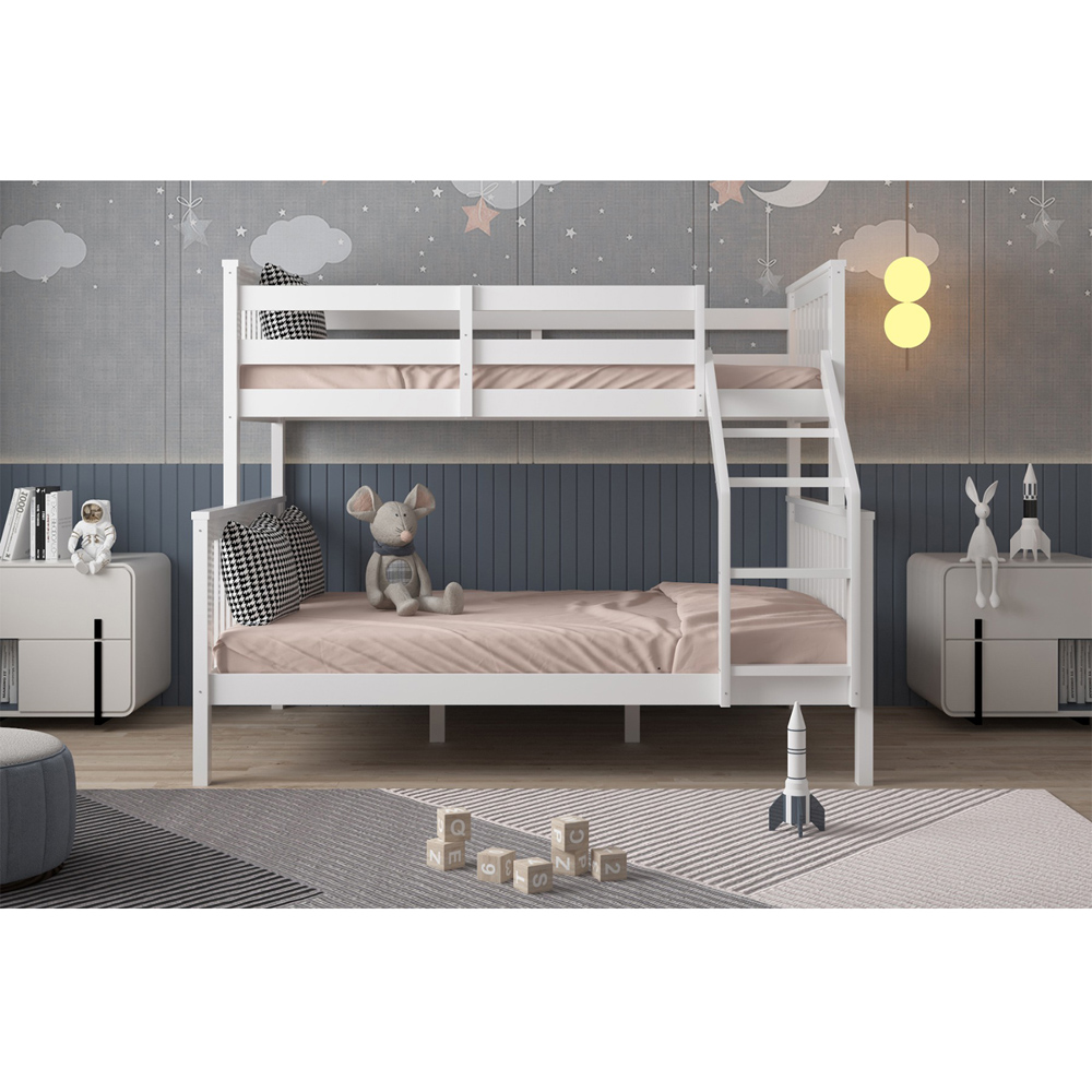 Flair Wooden White Zoom Triple Bunk Bed Image 4