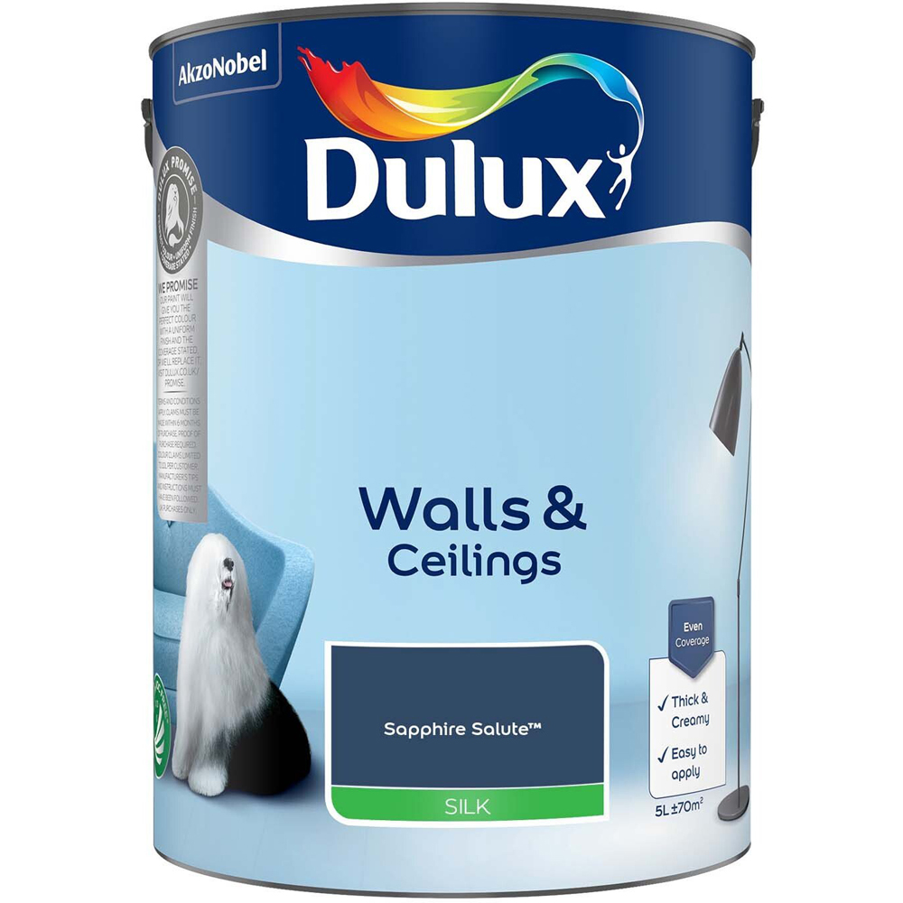 Dulux Walls and Ceilings Silk Emulsion Paint - Sapphire Salute Image 2
