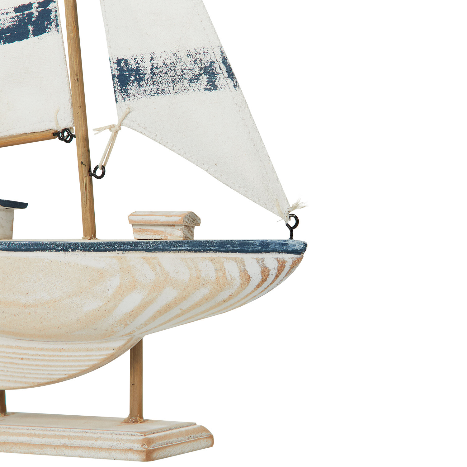 Woodwash Sail Boat White and Blue Image 4