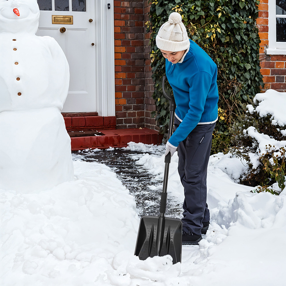 Living and Home Detachable Metal Snow Shovel with Non Slip D Shaped Handle Image 7