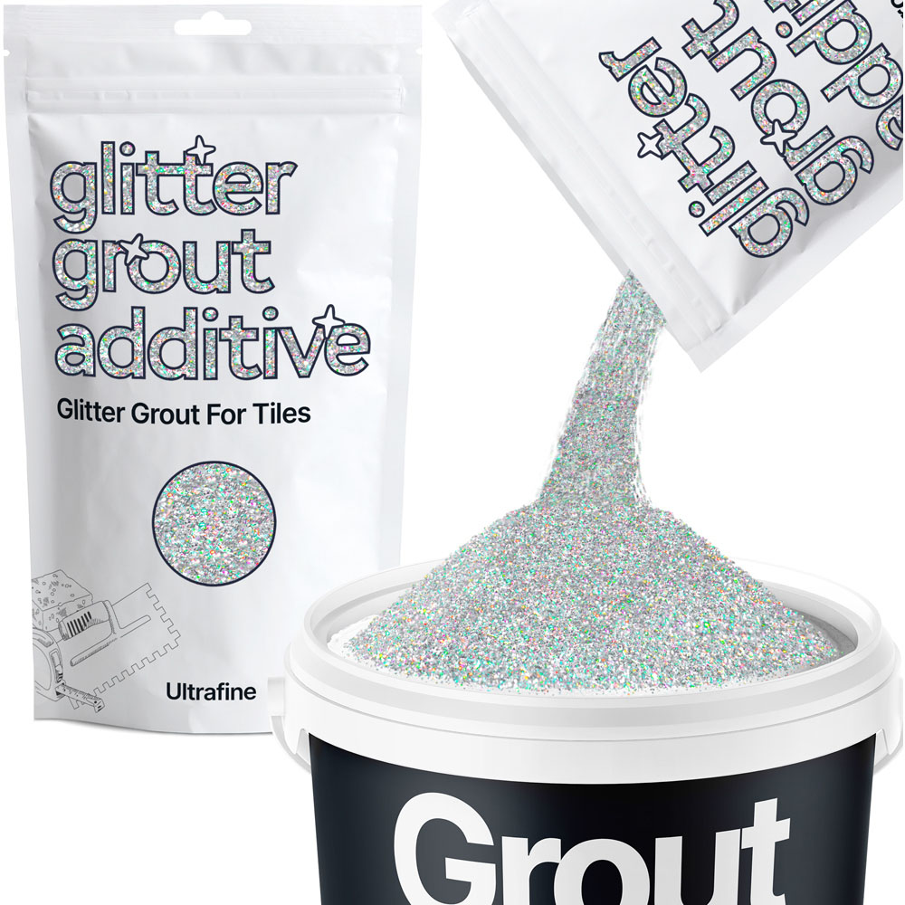 Hemway Glitter Silver Ultrafine Tile Grout Additive 100g Image 2