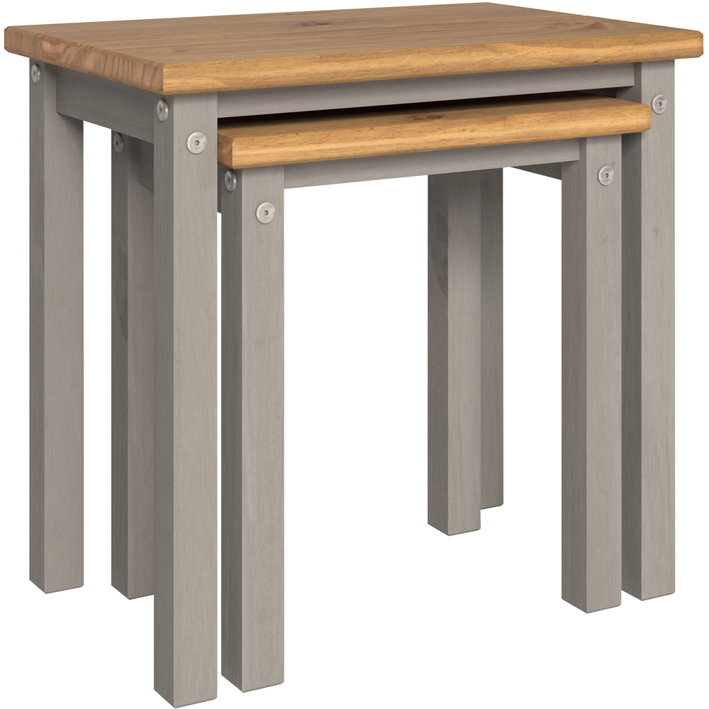 Core Products Corona Linea Grey Nest of Tables Set of 2 Image 2