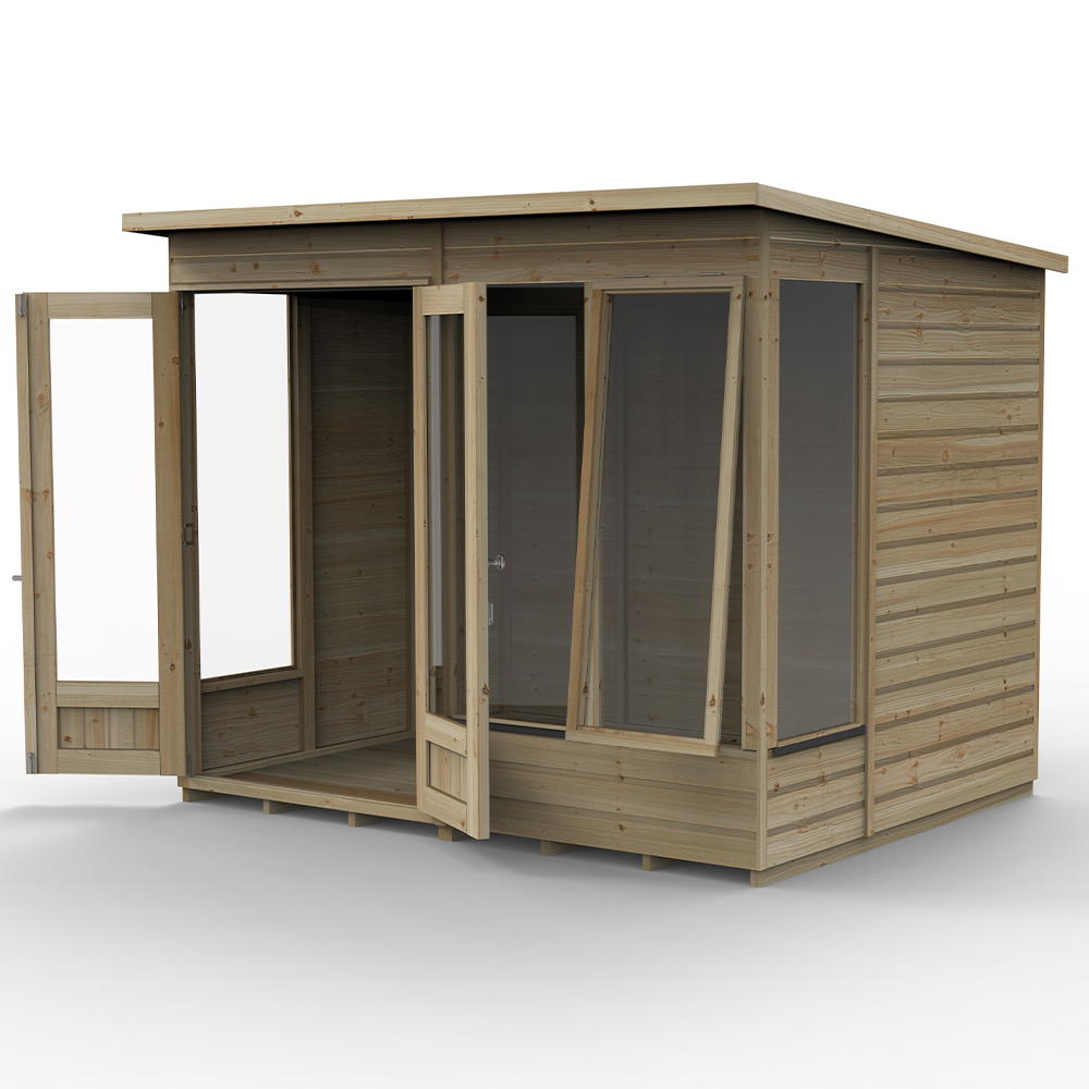 Forest Garden Beckwood 8 x 6ft Single Front Opening Pent Summerhouse Image 3
