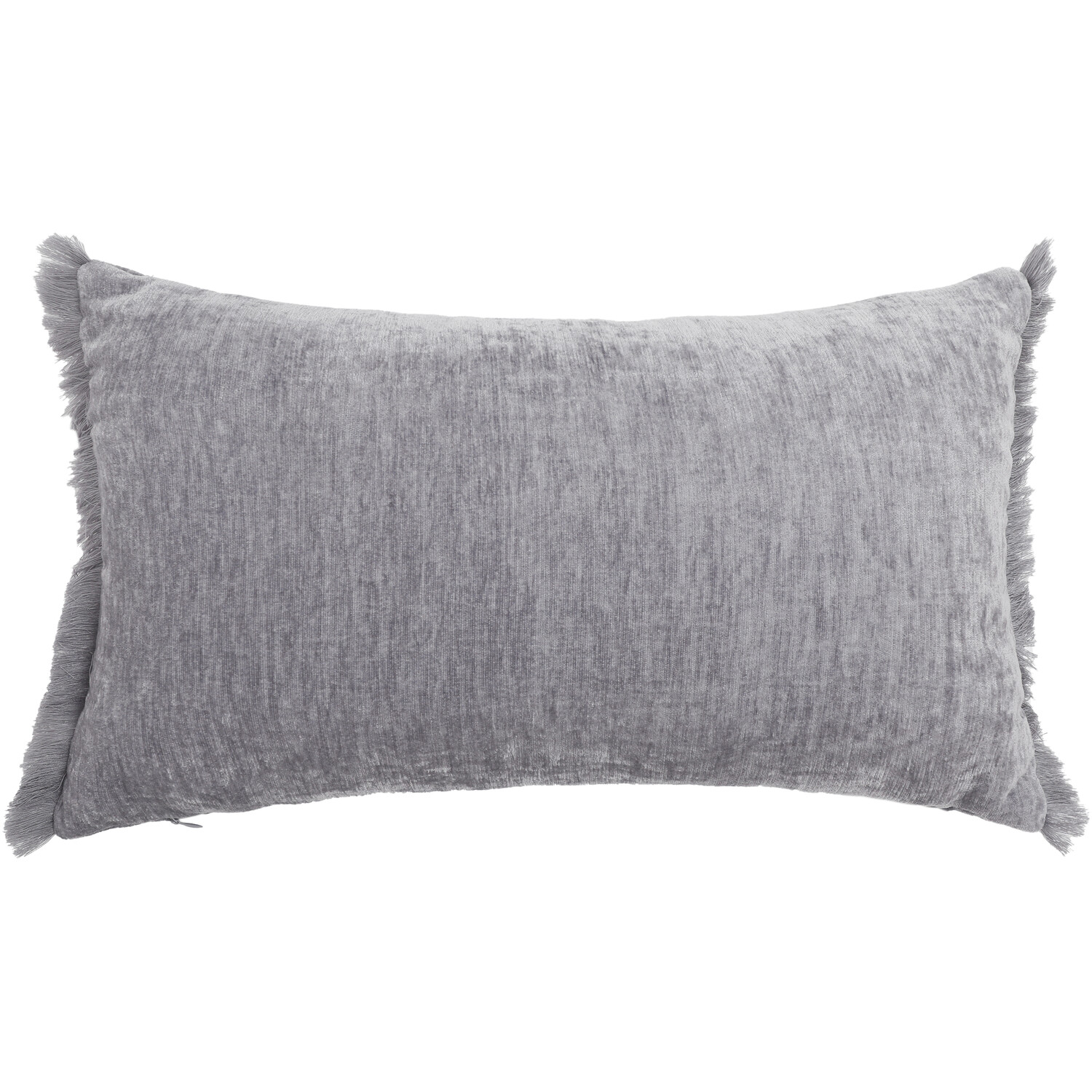 Snowflake Chenille Cushion - Grey Image 2