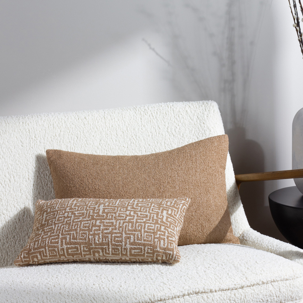 Hoem Selene Toffee Boucle Cushion Image 5