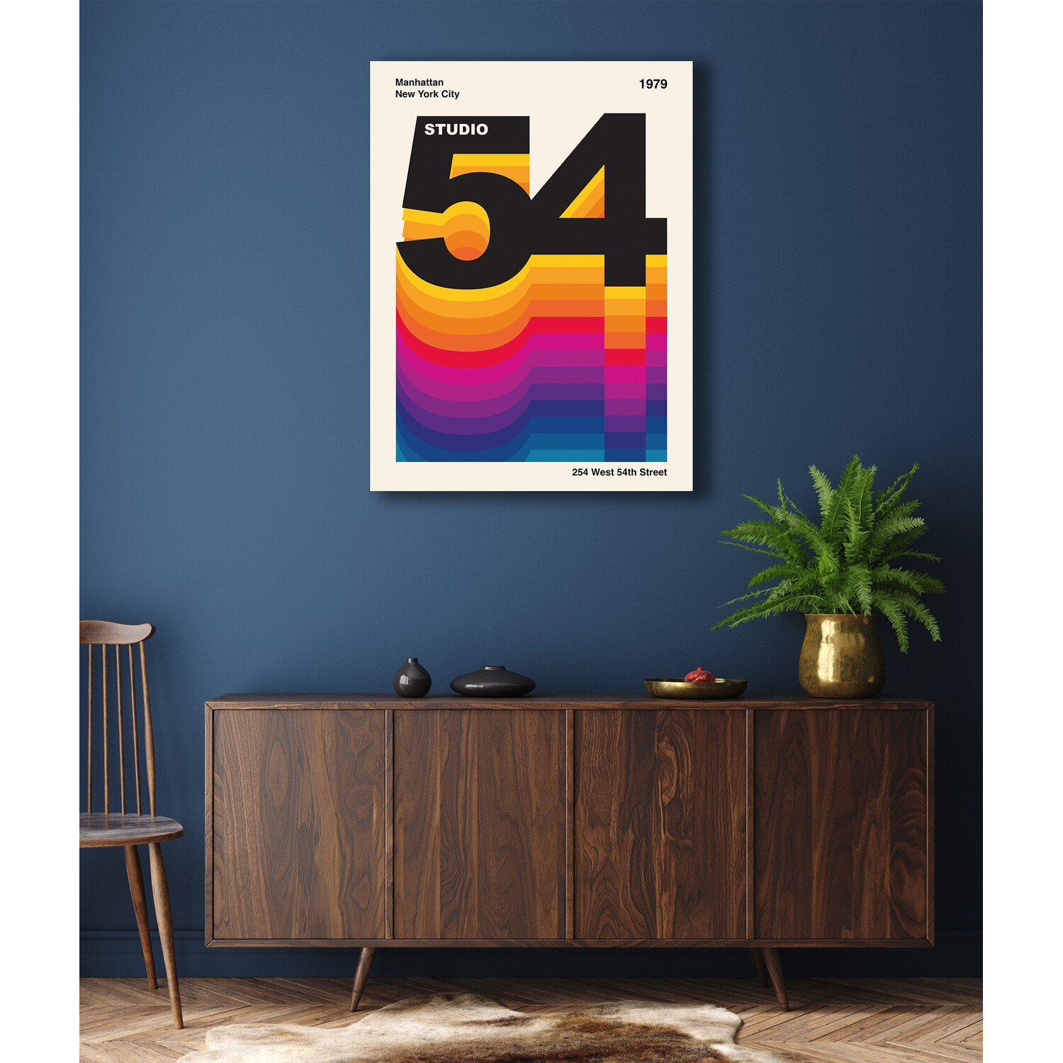 Retro Studio 54 Canvas Multicolour Image 4